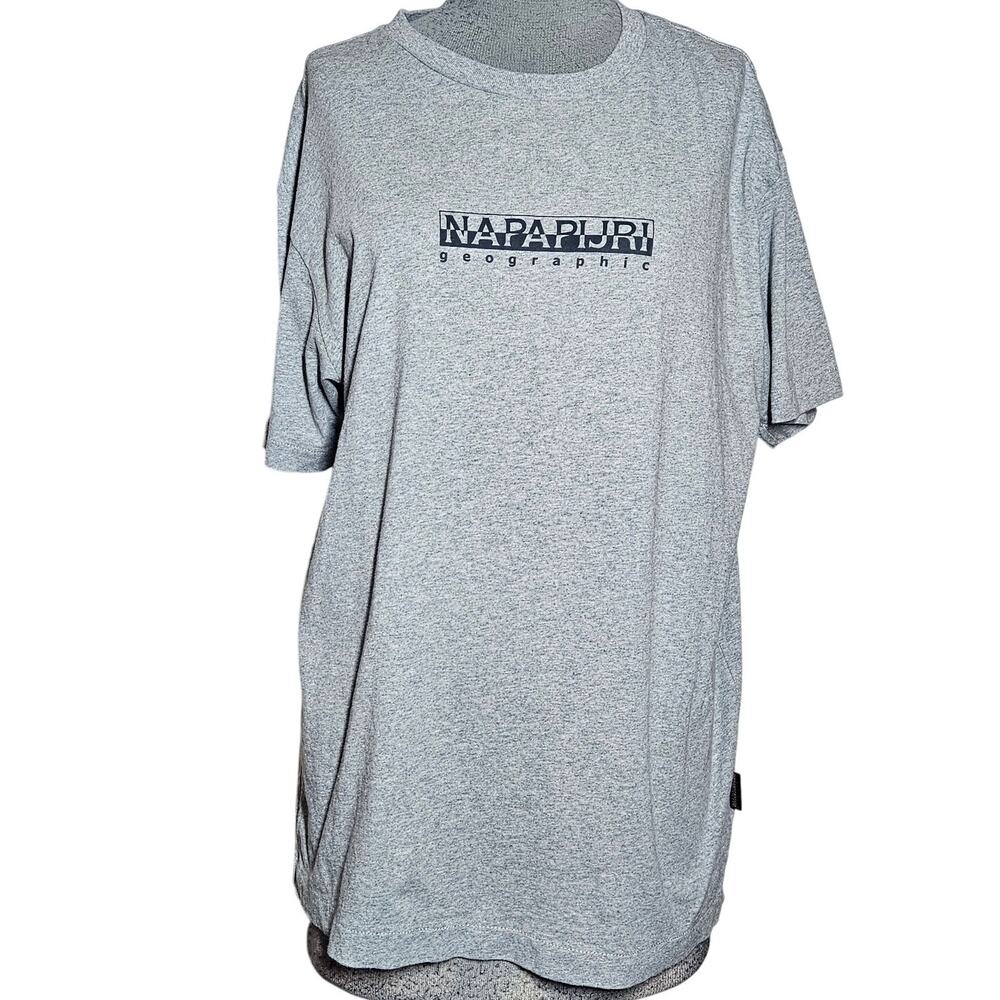 Napapijri Gray Cotton Short Sleeve Tee Shirt Size Small